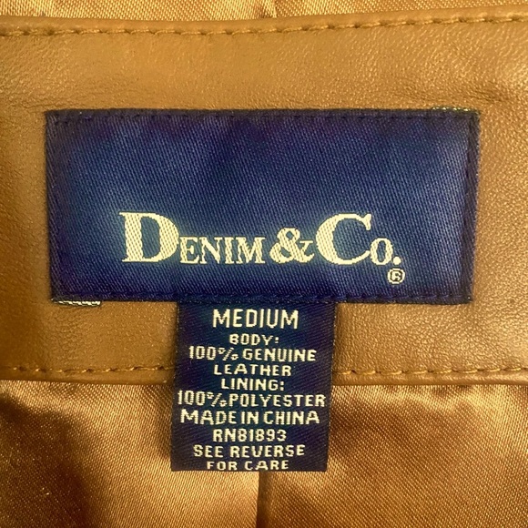 🤎DENIM & Co.🤎 LEATHER BLAZER COAT JACKET NWOT❣️ - Picture 5 of 6